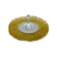 Щітка крацовка дискова, латунна зі шпилькою, 100мм Spitce 
