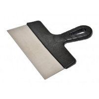 Шпатель нержавіючий, пластмасова ручка  150 мм