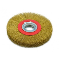 Щітка-крацовка латунована, потовщена, дискова  125 мм.