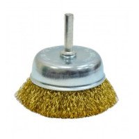 Щітка-крацовка "Чашка" 50 мм, латунована зі шпилькою